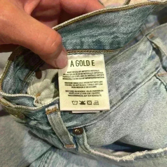 AGOLDEJamie High Rise Tapered Jeans in Shakedown Size 24 - Picture 5 of 7